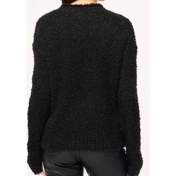 J. Crew Factory Black Boucle Mock Neck Sweater - Picture 2 of 5